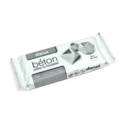 Darwi Beton glina za sušenje na zraku, 500 g - sivi