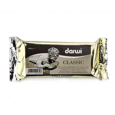 Darwi Classic glina za sušenje na zraku, 500 g - bijeli
