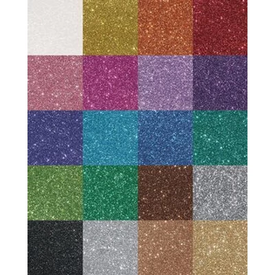 Glitter karton, A4, 200 g - u raznim bojama