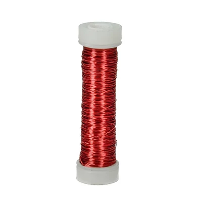 Ékszer drót, 0,3 mm, 25 m - metál piros