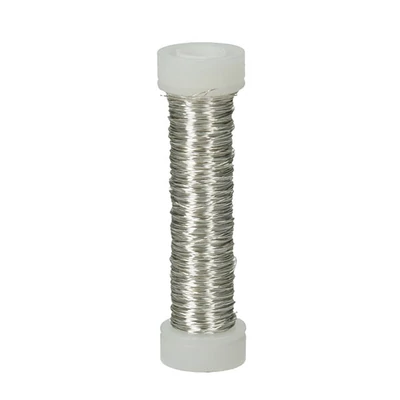 Žica za nakit, 0,18 mm, 25 m - metalik srebrna