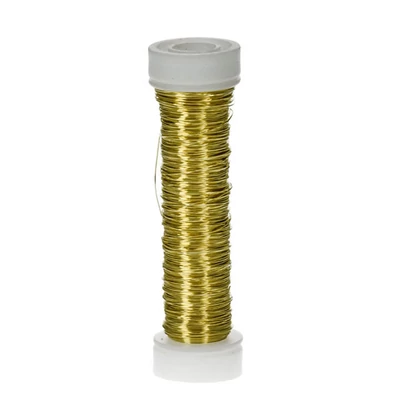 Žica za nakit, 0,18 mm, 25 m - metalik zlatna