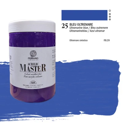 Ferrario Master akrilna boja, 1000 ml - 25, ultramarine blue