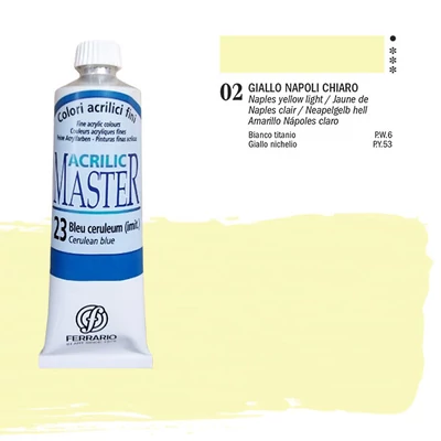 Ferrario Master akrilna boja, 60 ml - 02, napoli yellow light