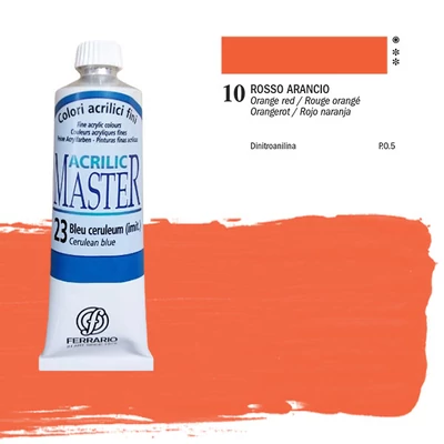 Ferrario Master akrilna boja, 60 ml - 10, orange red