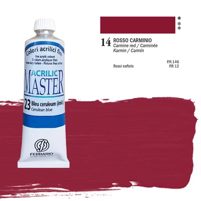 Ferrario Master akrilna boja, 60 ml - 14, carmine