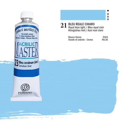 Ferrario Master akrilna boja, 60 ml - 21, king's blue light