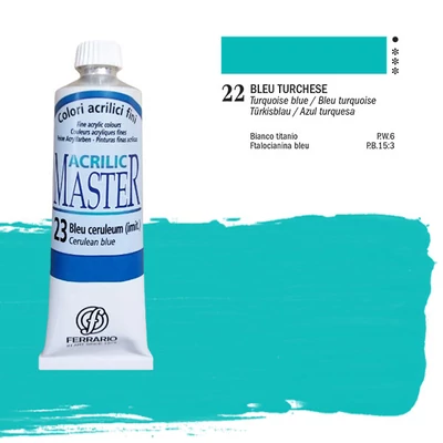 Ferrario Master akrilna boja, 60 ml - 22, turquoise blue