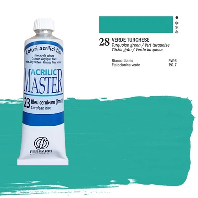 Ferrario Master akrilna boja, 60 ml - 28, turquoise green