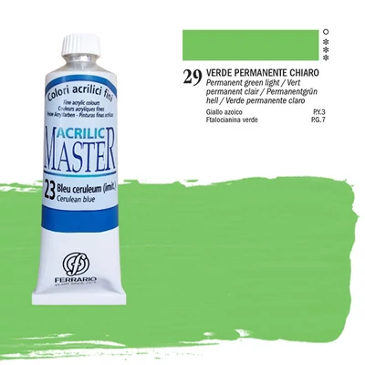 Ferrario Master akrilna boja, 60 ml - 29, permanent green light