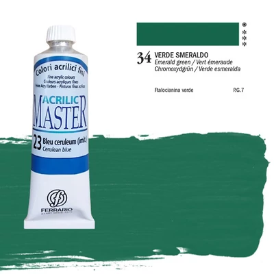 Ferrario Master akrilna boja, 60 ml - 34, emeraude green