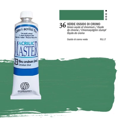 Ferrario Master akrilna boja, 60 ml - 36, oxyde of chromium green