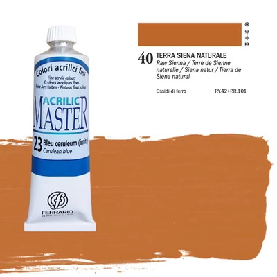 Ferrario Master akrilna boja, 60 ml - 40, raw sienna