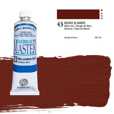 Ferrario Master akrilna boja, 60 ml - 43, mars red