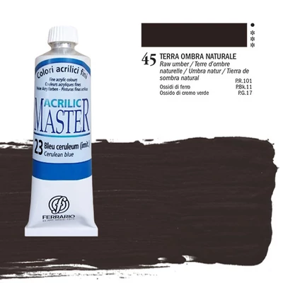 Ferrario Master akrilna boja, 60 ml - 45, raw umber