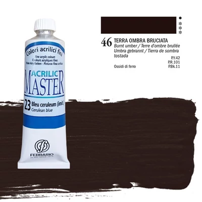Ferrario Master akrilna boja, 60 ml - 46, burnt umber