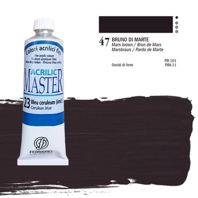Ferrario Master akrilna boja, 60 ml - 47, mars brown