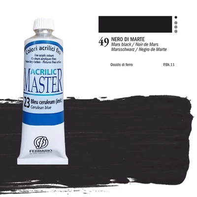 Ferrario Master akrilna boja, 60 ml - 49, mars black