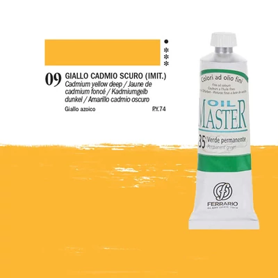 Ferrario Master uljana boja, 60 ml - 09, cadmium yellow deep