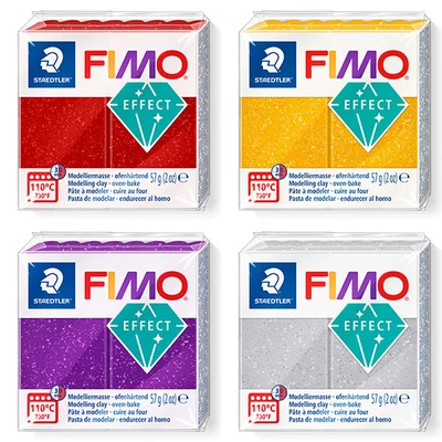 FIMO Effect pečena glina, glitter - u raznim bojama