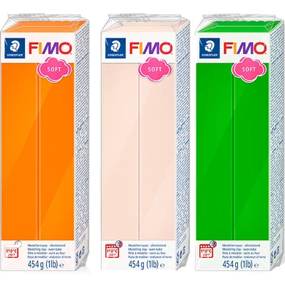 FIMO Soft pečena glina, 454 g - u raznim bojama