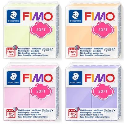 FIMO Soft pečena glina, pastel - u raznim bojama