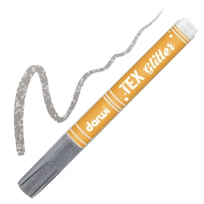 Darwi Tex Glitter tekstilni filc za tamni materijal - srebrni