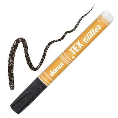 Darwi Tex Glitter tekstilni filc za tamni materijal - crni