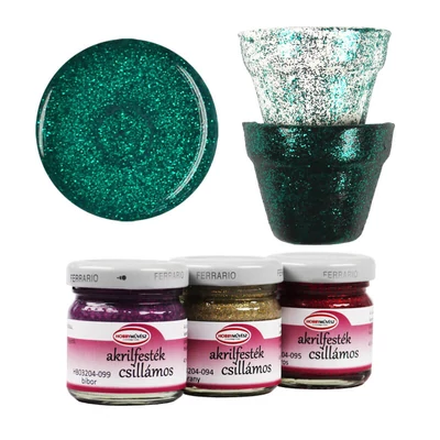 Hobby artist akrilna boja, 40 ml - glitter, 96, zelena