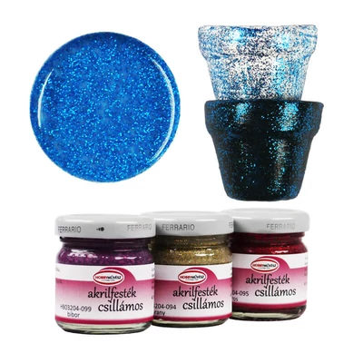 Hobby artist akrilna boja, 40 ml - glitter, 97, plava