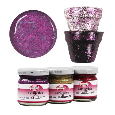 Hobby artist akrilna boja, 40 ml - glitter, 99, ljubičasta