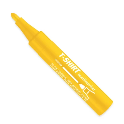 Marker za tekstil za majice - žuti, 20