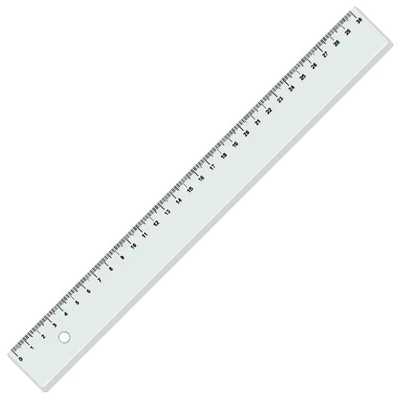 ICO plastično ravnalo, prozirno, 30 cm