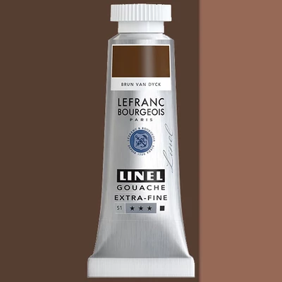 L&B Linel ekstra fina gvaš boja, 4 ml - 111, van dyck brown