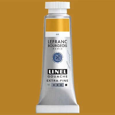 L&B Linel ekstra fina gvaš boja, 4 ml - 700, gold