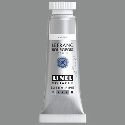 L&B Linel ekstra fina gvaš boja, 4 ml - 710, silver