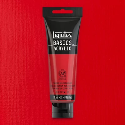 Liquitex Basics akrilna boja, 118 ml - 151, cadmium red medium hue