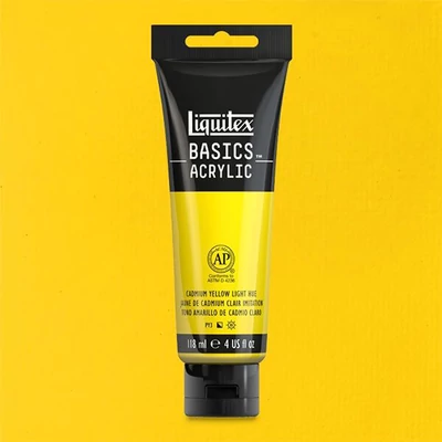 Liquitex Basics akrilna boja, 118 ml - 159, cadmium yellow light hue