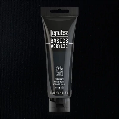 Liquitex Basics akrilna boja, 118 ml - 244, ivory black