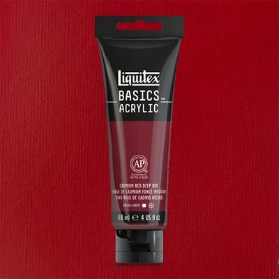 Liquitex Basics akrilna boja, 118 ml - 311, cadmium red deep hue