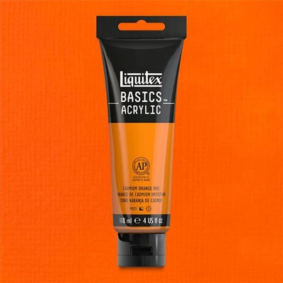 Liquitex Basics akrilna boja, 118 ml - 720, cadmium orange hue