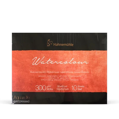 Hahnemühle Watercolour Mould-Made premium akvarelni blok, 300 g, 10 listova, 30x40 cm, polugrubi
