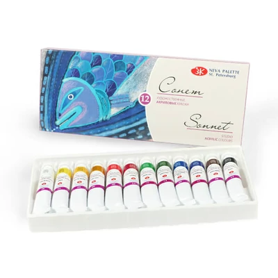 Sonnet set akrilnih boja - 12x10 ml
