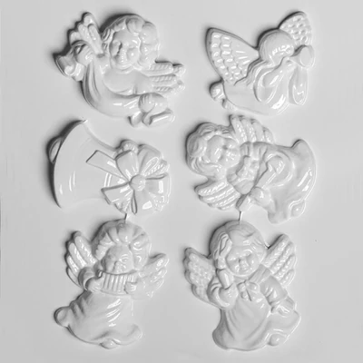 Hobby artist plastični kalup - Božićna minijatura VIII. anđeli, 6 kom