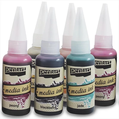 Pentart Media tinta, tuš boja, 20 ml - u raznim bojama
