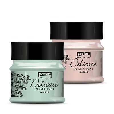 Delikatna metalik akrilna boja, 50 ml - razne boje