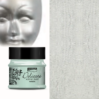 Delikatna metalik akrilna boja, 50 ml - srebrna