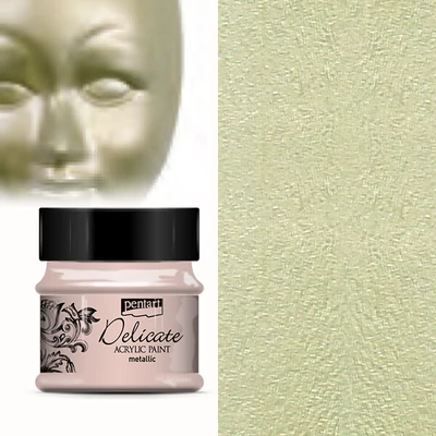 Delikatna metalik akrilna boja, 50 ml - bijelo zlato