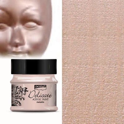 Delikatna metalik akrilna boja, 50 ml - ružičasto zlato