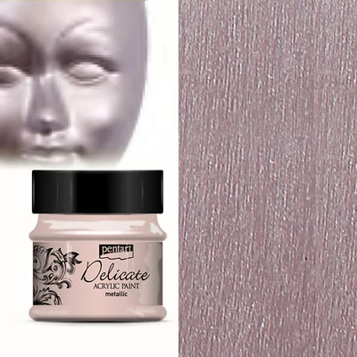 Delikatna metalik akrilna boja, 50 ml - ljubičasto srebrna